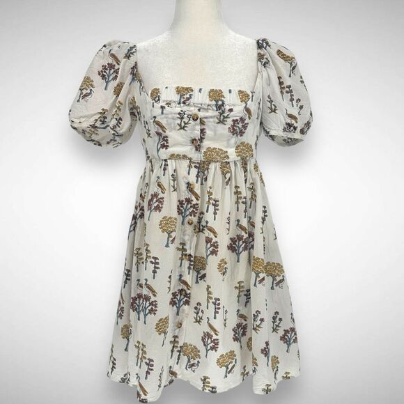 Ciao Lucia Diana Meadow Block Floral Print Mini Dress Size Small Cottage Boho - Picture 2 of 10